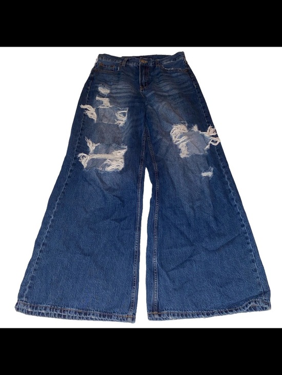 Aeropostale Denim - Aeropostale Jeans High Rise Super Wide Leg 8 Reg Distressed /holes